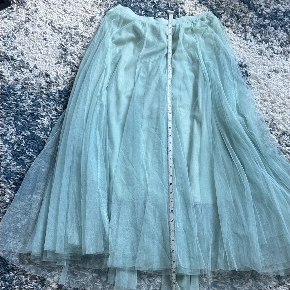 Mint Green Tulle Midi Skirt – Women’s Small - Picture 4 of 5